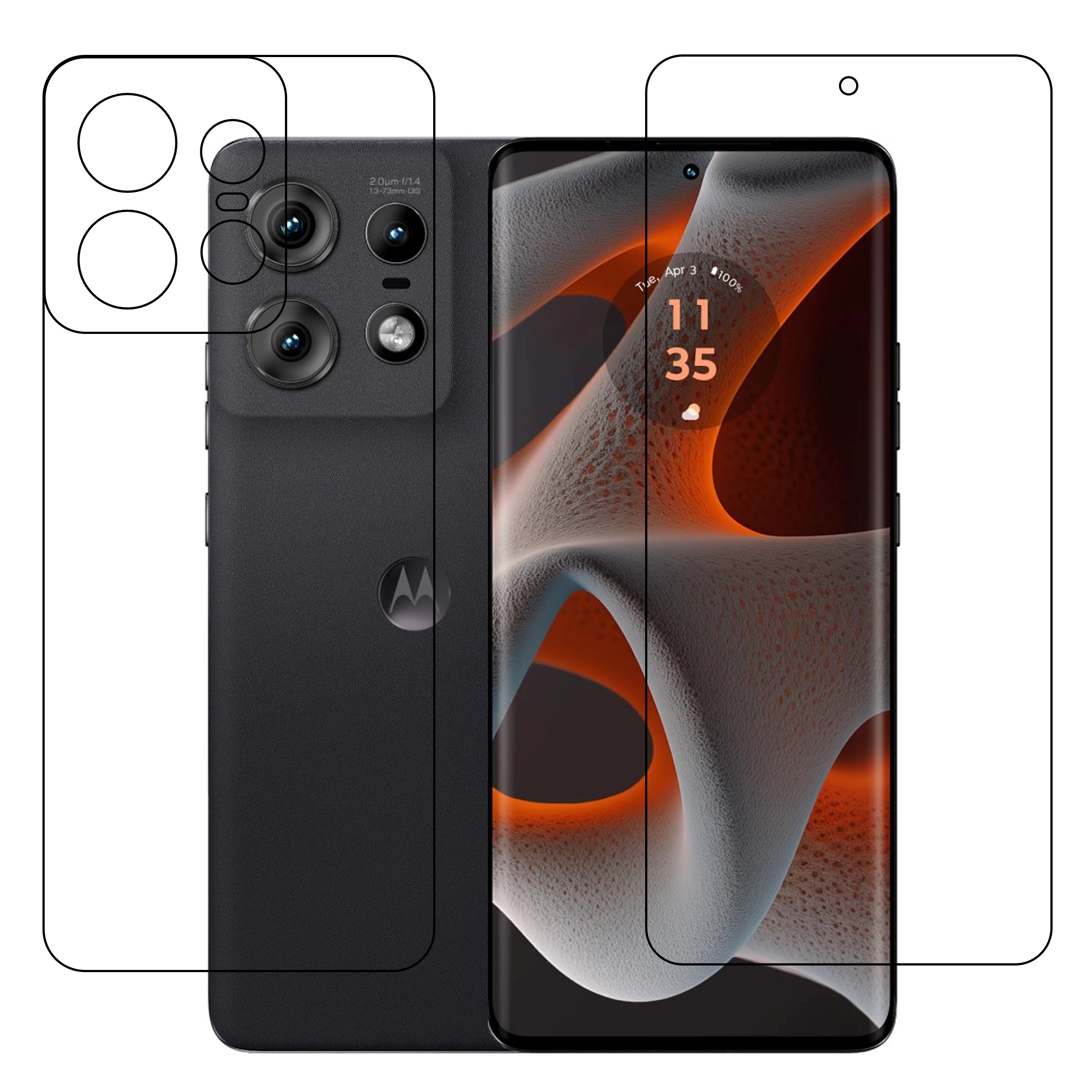 Motorola Edge 50 Pro (Front & Back) 9H Protective Compatible Flexible Unbreakable Mobile Screen Protector